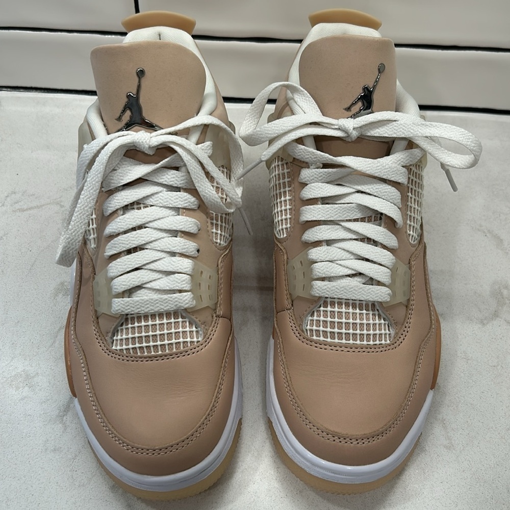 Nike Air Jordan 4 Retro High Top‎ Rose Gold Shimmer 2021 DJ0675-200 - Picture 2 of 16